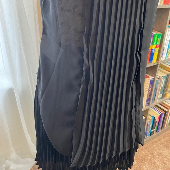 Banana Republic black sheer tunic top with pleated back - Picture 6 of 6